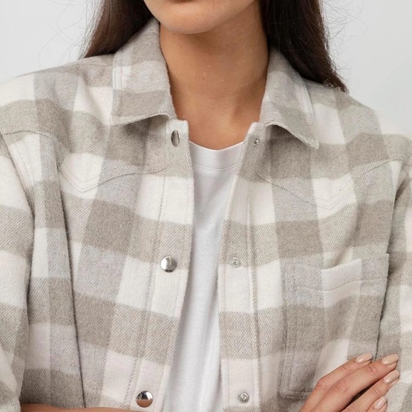 Rails Trip Shirt Jacket Ivory Rain Size Large NWT - Picture 2 of 14